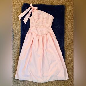 💖💫💖 GLINDA!!! Vintage 80’s Cachet One-Shoulder Pink Formal Dress